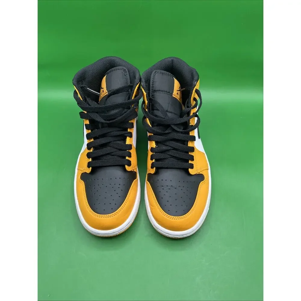 Nike Air Jordan 1 Mid Yellow Ochre White Black DQ8426-701 Men’s Size 8